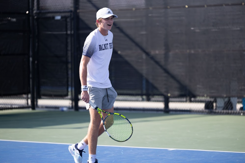While playing at home on the Wild Cat tennis courts, Walnut Grove tennis’s No.1, Blake Anderson, wins another successful match for his team. Playing a rivaling school, Blake did not fall to the pressure on the court. “I feel as if pressure is a privilege because not everyone has that feeling. I think it is a good thing to be pressured sometimes because if there is none youre obviously not succeeding.” 
