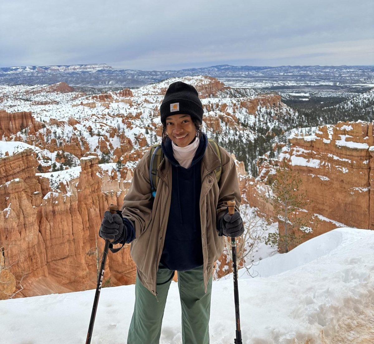 Photo sent in by Sariah shows her hiking in Bryce Canyon National Park in Utah. 